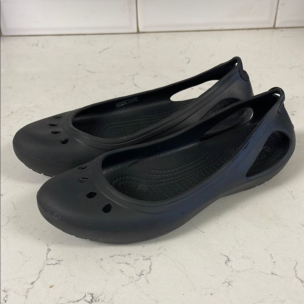 Crocs Women's Kadee Ballet Flats Size 10 Black